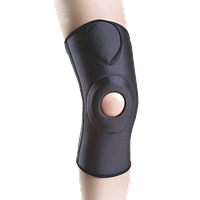 Бандаж эластичный неопреновый с отверстием с силиконовой подушечкой для средней фиксации колена К-1-Т(S-XL)