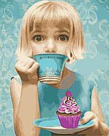 Картина по номерам ArtStory Девочка с пирожным 40*50см, фото 1