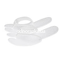 Тапочки-в'єтнамки для педикюру одноразові Panni Mlada ЕКОНОМ, білі, 4 мм, 25 пар