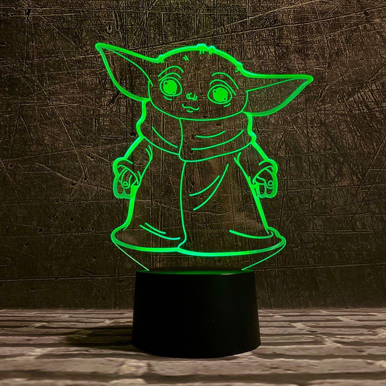 Змінна пластина для 3D-світильників "Малюк Йода" 3DTOYSLAMP