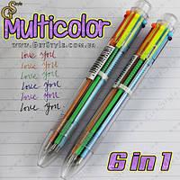 Многофункциональная ручка 6 в 1 Multicolor Pen 2 шт