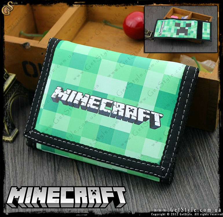 Кошелек Minecraft "Creeper Wallet" (ID1305304960), цена 310