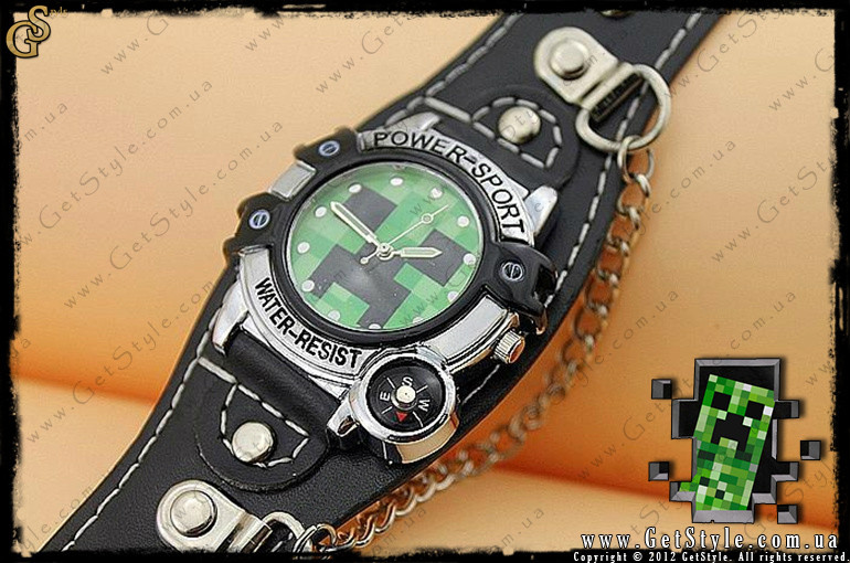 Купити Наручний годинник MineCraft "Creeper Watch" водонепроникний