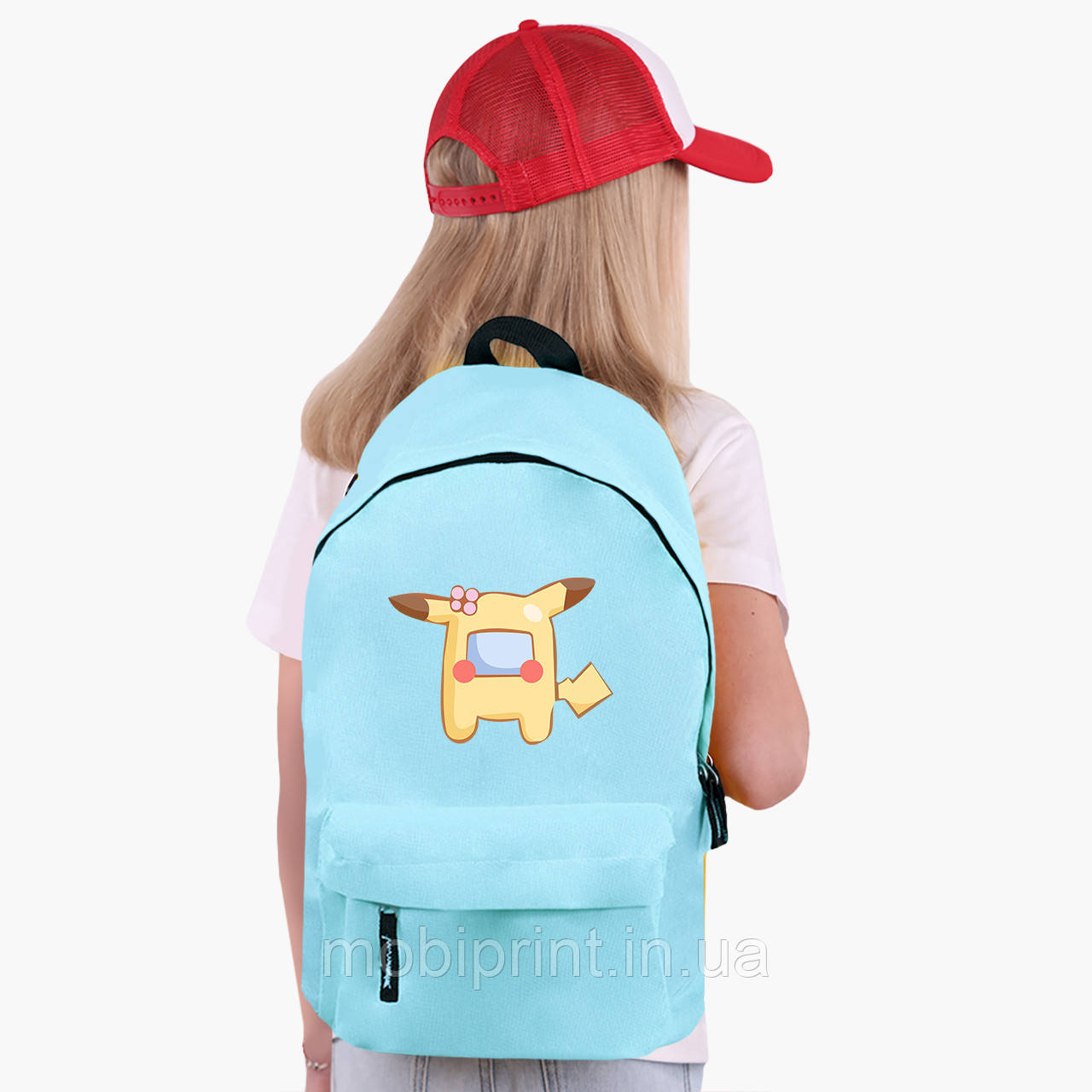 Рюкзак дитячий Амонг Ас Покемон Пікачу (Among Us Pokemon Pikachu) (9263-2419) Блакитний