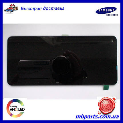 Дисплей із сенсором Samsung А215 Galaxy А21 Black, GH82-22836A, оригінал без рамки!, фото 1