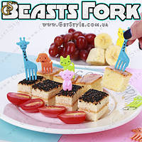 Вилочки-шпажки Beasts Fork 10 шт