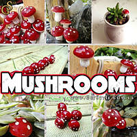 Декоративные грибочки Mushrooms 25 шт