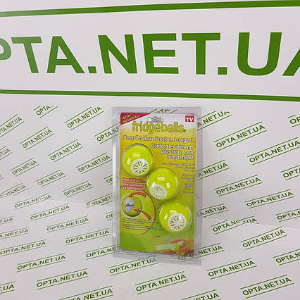 Поглинач для усунення запаху в холодильник кульки Fridge Balls набір 3 шт