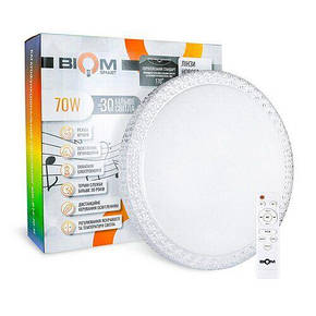 Стельовий Світильник світлодіодний музичний RGB BIOM 70W З ПУЛЬТОМ Д/У SML-R14-70-M (3000-6000K + RGB), фото 1