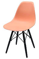 Стул Nik Black розовый 64 на черных деревянных ножках, дизайн Eames