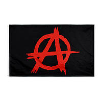Флаг Анархия символ (150х100 см) знамя анархистов прапор