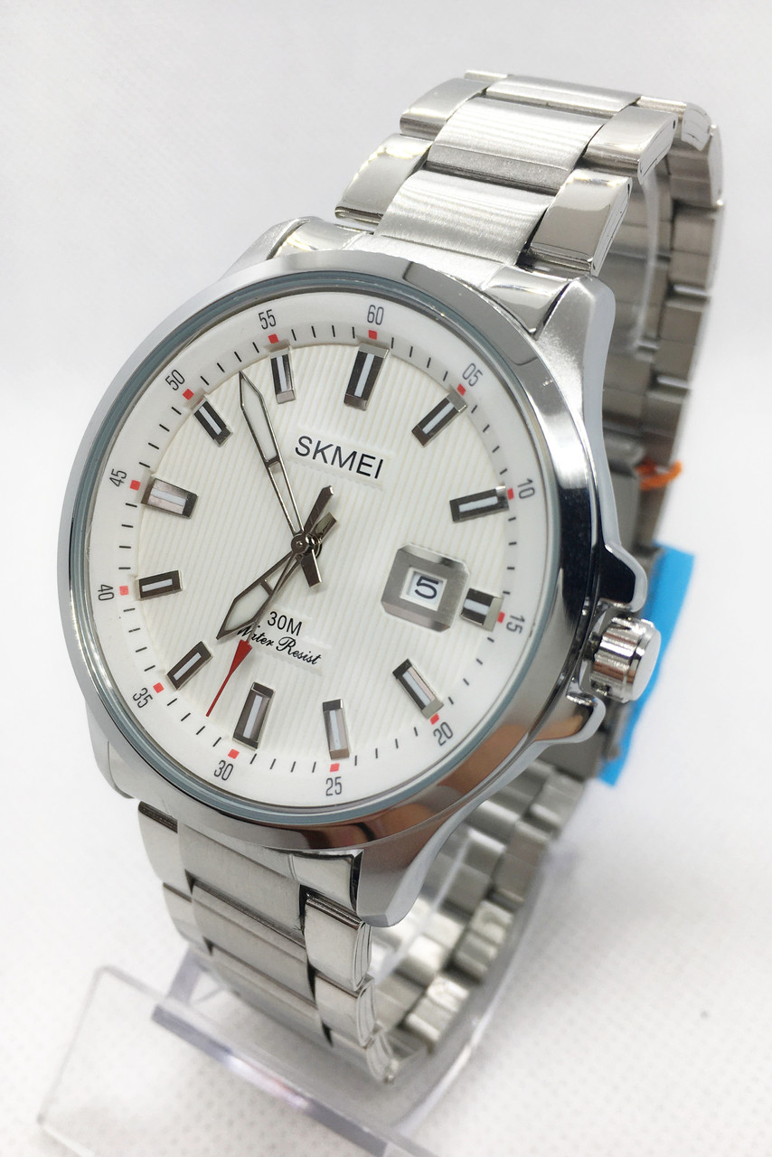 Годинники чоловічі металеві Skmei 1654 (Скмеи), сріблясті ( код: IBW540S )
