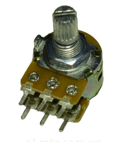 Резистор змінний здвоєний WH-148 B100K 15мм 6 PIN