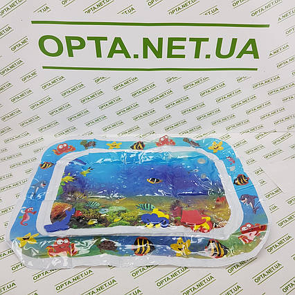 Водяний килимок із рибками 66х55 (см) синього кольору