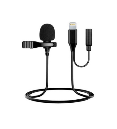 Петличний мікрофон Lightning + роз'єм mini jack 3.5 мм LAV JBC-052