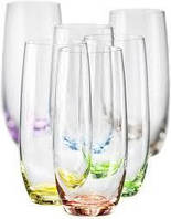 Набір склянок для води Rainbow 6пр,