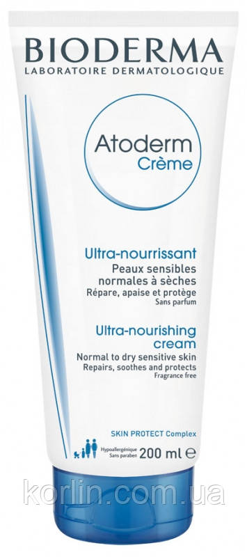 Bioderma Atoderm Cream Ultra Nourishing cream Крем Біодерма Атодерм для сухої шкіри 200 мл.