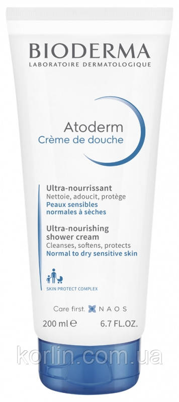 Bioderma Atoderm Ultra-Nourishing Shower Cream Біодерма Атодерм Крем Для душа 200 мл. ФРАНЦІЯ