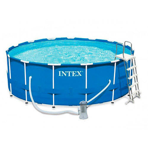 Бассейн каркасный Intex 457*122см с лестницей, 16805 л для дома и дачи ...
