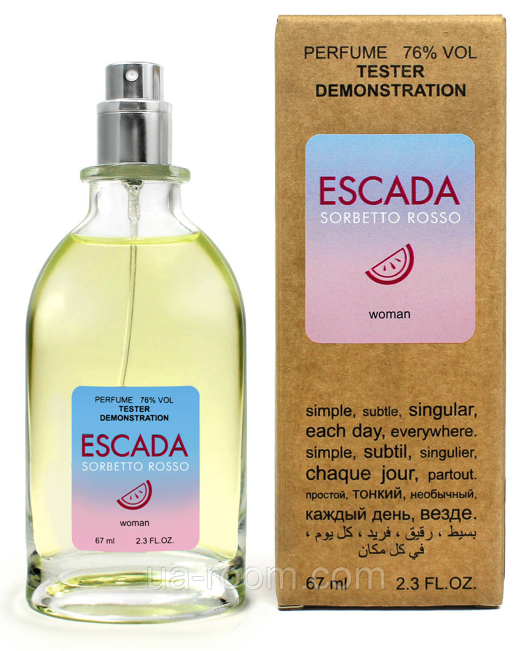 Тестер жіночий Escada Sorbetto Rosso, 67 мл