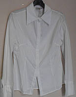 Белая дамская рубашка из хлопка 48 Christina