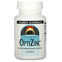 OptiZinc, цинк и медь, Source Naturals, 240 таблеток