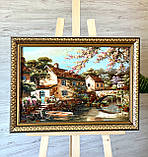 Картина пейзаж з бурштину " Весна в містечку ", Краєвид з бурштину" Весна в містечку ", фото 4