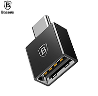 Переходник Baseus Exquisite Type-C Male to USB Female Adapter Converter черный (CATJQ-B01)