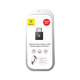Переходник Baseus Exquisite Type-C Male to USB Female Adapter Converter черный (CATJQ-B01), фото 3