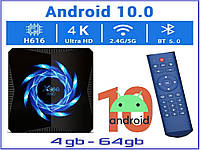 Смарт ТВ приставка X96Q MAX 4гб 64гб Android 10 Allwinner H616 tv box 4/64 ТВ Фильмы Youtube Приложения