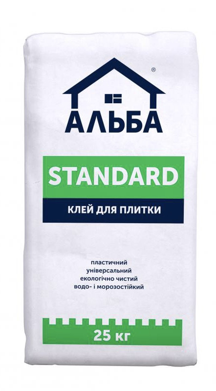 Клей Альба для плитки Стандарт (Standard) 25кг, фото 1