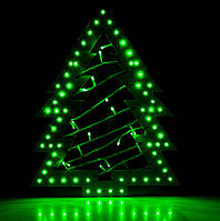 Светодиодная новогодняя фигура "Ёлка" h=500 мм. Светящаяся led-игрушка. Зелёная.