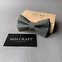 Галстук-бабочка I&M Craft (010221) цвета хаки с рисунком