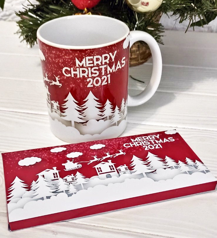 Новорічний набір із чашкою Merry Christmas, фото 1