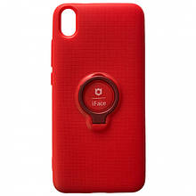 Чохол накладка iFace для Xiaomi Redmi 7A кільце + магніт червона