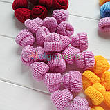 Шапочка в'язана СІРА, 3х3.5 см, 1 шт, фото 9