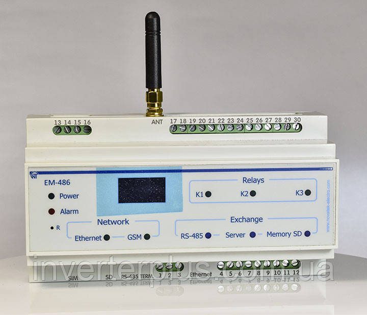 Контролер EM-486 SMS-сповіщення про аварії на ModBus – обладнанні.