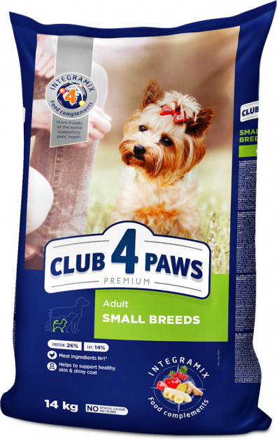 Клуб 4 лапи сухий корм для собак дрібних порід 14 кг (Club 4 Paws Premium Adult Small Breds), фото 1
