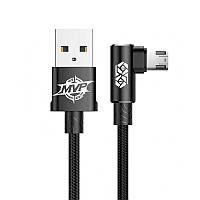 Кабель Micro USB Baseus MVP Elbow с угловым коннектором для зарядки и передачи данных CAMMVP-A01 (Черный, 1м)