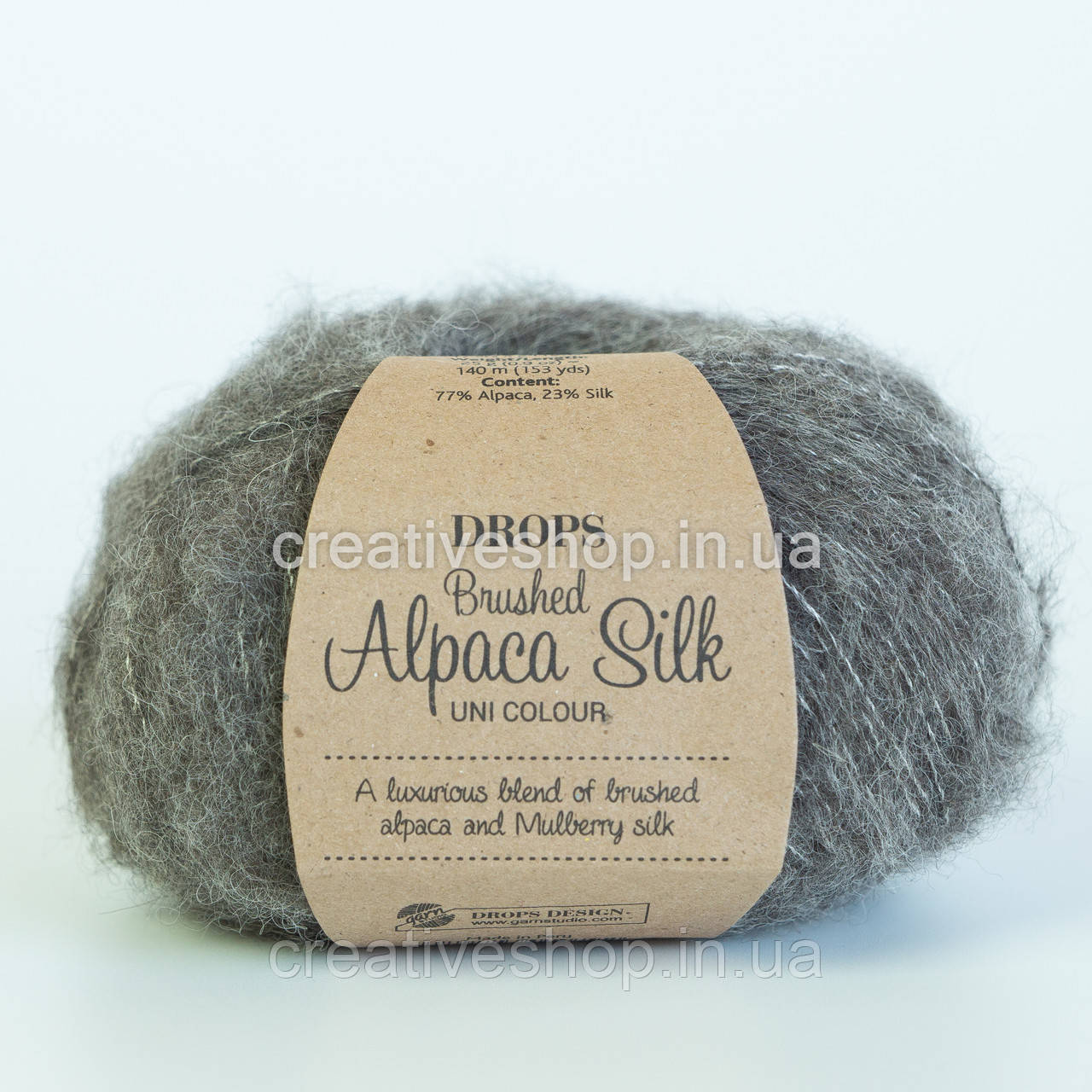 Пряжа Drops Brushed Alpaca Silk (колір 03 grey)