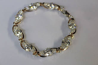 Серебряный браслет серебро с золотом