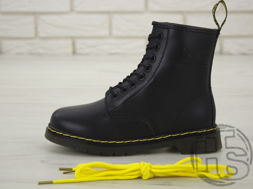 Жіночі черевики Dr Martens Fur Lined 1460 Serena Black (с мехом)