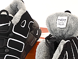 Жіночі кросівки Nike Air More Uptempo Winter Black/White (с мехом) 414962-002, фото 4
