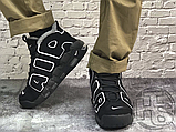 Жіночі кросівки Nike Air More Uptempo Winter Black/White (с мехом) 414962-002, фото 9