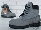 Жіночі черевики Timberland Classic Boots Gray Winter (с мехом), фото 5
