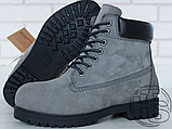 Жіночі черевики Timberland Classic Boots Gray Winter (с мехом), фото 7
