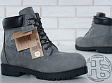 Жіночі черевики Timberland Classic Boots Gray Winter (с мехом), фото 9