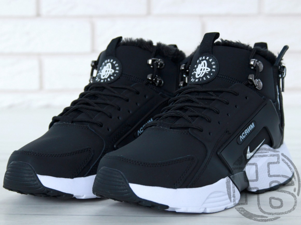 Жіночі кросівки Nike Air Huarache x ACRONYM City Winter Black/White (с мехом) 856787-001