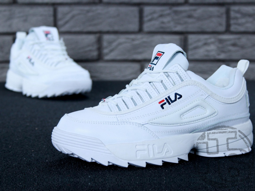 Жіночі кросівки Fila Disruptor II 2 Leather White Winter (с мехом) FW01655-111, фото 1