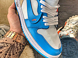 Кросівки чоловічі Air Jordan 1 Retro High Off-White University Blue AQ0818-148, фото 2
